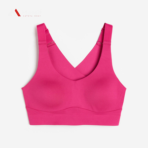 Soutien-gorge de sport sans bretelles sans couture séchage rapide respirant Triangle coupe Yoga course gymnastique entraînement tissé dentelle arc décor solide sans fil - Product Image 6