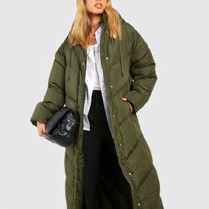 Femmes hiver chaud manteau à capuche Parkas pardessus polaire vêtements d'extérieur veste avec cordon respirant bouffantes - Product Image 4