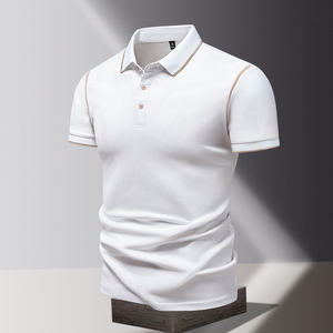 Polo à manches courtes de style haut de gamme pour hommes, en coton respirant, tricoté, à la mode, pour printemps et été - Product Image 4