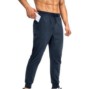 <b>Men's</b> High Waist Slim <b>Fit</b> Track Pants Casual Fitness Gym Workout Elastic Waistband <b>Skinny</b> Sweatpants Waterproof - Product Image 2