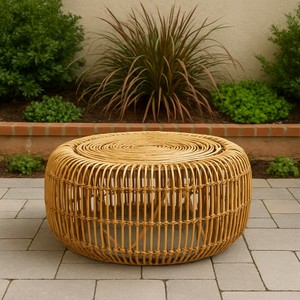 Muebles de ratán natural duraderos, mesa elegante y relajante para comedor al aire libre y configuraciones de estudio para sala de estar y hoteles - Product Image 4