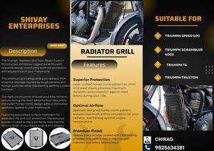 Nouvelle Protection de Radiateur pour Moto Speed 400 et Scrambler 400X Fixation par Boulon en Acier Fabriquée en Inde - Product Image 2