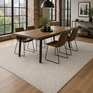 Netline Home Tonal Linework Soft Grey Modern Washable <b>Rug</b> - Product Image 4