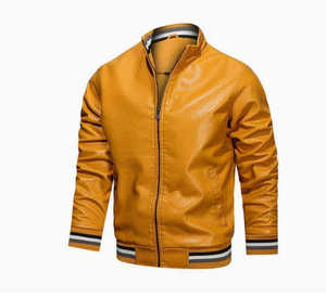 2024 Custom Made Genuine Leather Waterproof Biker <b>Jacket</b> <b>for</b> <b>Men</b> Sheep <b>Fur</b> Zipper Breathable Black Quilted Patchwork Winter - Product Image 4