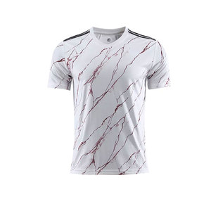 เสื้อฟุตบอลแขนสั้นสไตล์โมเดิร์น ระบายอากาศได้ดี ผลิตจากโพลีเอสเตอร์ 100% เป็นมิตรต่อสิ่งแวดล้อม ปรับแต่งชื่อทีมได้ - Product Image 1