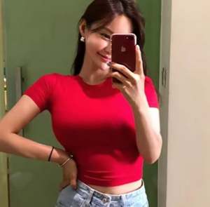 Sexy Slim-Fit Cropped T-Shirt Top para mujer-Midriff-Bearing Summer Casual Streetwear, versátiles Camisetas básicas elásticas - Product Image 6