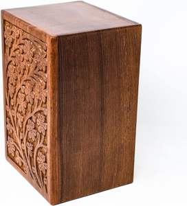 Urna de madera de recuerdo hecha a mano para cenizas, urnas grandes para cenizas humanas, ataúd pensativo y conmemorativo decorativo, tributo perfecto - Product Image 3