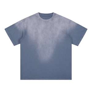 T-shirts oversize en coton lourd délavé au soleil, style streetwear, avec personnalisation complète pour hommes - Product Image 4