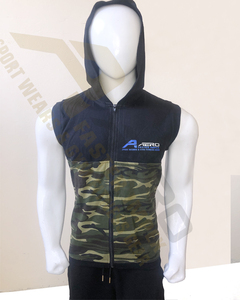 Chaleco Deportivo con Capucha y Cremallera para Hombre AERO PASTER IMPEX, Camuflaje, Tela Jersey 350g, Corte Ajustado, para Gimnasio y Entrenamiento, Otoño - Product Image 2