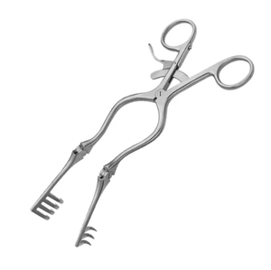 Rétracteur professionnel à maintien, rétracteur auto-retractable Sharp Beckman Adson, 4 x 4 pointes, 31,5 cm, rétracteur en acier inoxydable - Product Image 4