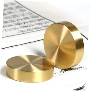 กระดาษทองเหลืองที่มีน้ำหนักเป็นกระดาษแข็งสีทองสำหรับตกแต่งโต๊ะในบ้านสำนักงานน้ำหนักกระดาษรูปทรงกลม - Product Image 3