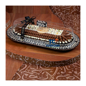 Bandeja ovalada de nácar hecha a mano de alta gama para RAMADAN EID Holiday Gifting Vietnam OEM proveedor mayorista personalizado - Product Image 1