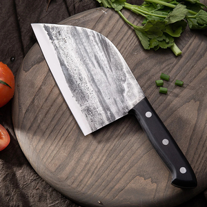 Couperet de boucher de chef serbe en acier à haute teneur en carbone forgé à la main de haute qualité personnalisé OEM ODM de 7 pouces vente en gros - Product Image 4