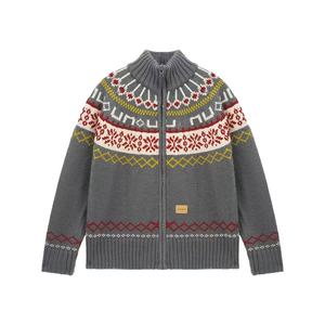 IMB146 Cárdigan de punto con cuello levantado de Jacquard de estilo étnico para <span class=keywords><strong>hombre</strong></span> - Product Image 1