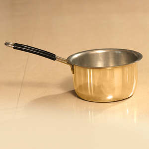 Sartén de salsa lisa de latón puro de primera calidad, tamaño pequeño, duradero, diseño elegante, ideal para cocinar y servir tradicionales - Product Image 1