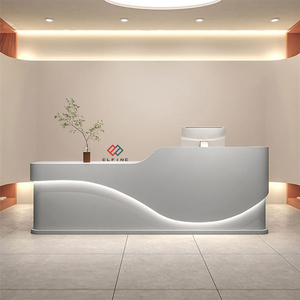 Chất lượng hàng đầu <span class=keywords><strong>Custom</strong></span> made Kích thước LED tiếp nhận truy cập Beauty Salon nha khoa tiếp nhận bàn - Product Image 4