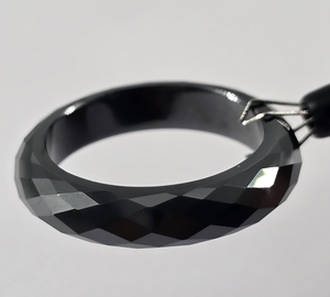 Black Moissanite <b>Diamond</b> Band Ring Wedding <b>Jewelry</b> - Product Image 1