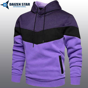 Sweat à capuche d'hiver pour homme en polyester/coton, molleton tricoté respirant, coupe classique, uni, avec logo brodé personnalisable sur le devant - Product Image 5