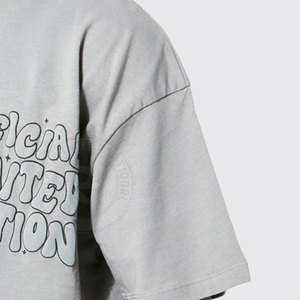 Nouveauté T-shirts à imprimé bouffant de couleur unie doux et confortable pour hommes à vendre Chemise à impression numérique de haute qualité avec logo personnalisé - Product Image 5