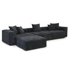 Haute qualité un siège canapé sectionnel canapé sous vide comprimé pouf L-forme tissu éponge usine en gros pour salon - Product Image 5