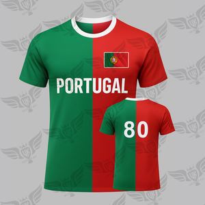 2026 Soccer Cup Portugal Football Jersey <b>Men</b> <b>Red</b> & Green Custom Sports Shirt Lightweight Breathable Fan Teamwear - Product Image 3