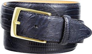 Ceinture en cuir véritable de 35mm de large en gros d'usine boucle en alliage lisse avec texture de peau de crocodile en peau de vache - Product Image 4