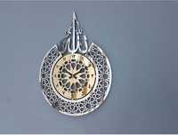 Horloge murale islamique en métal artisanal avec Ayaat arabe | Décoration musulmane moderne en métal découpée au laser | Conception de verset du Coran