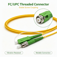 Kabel Patch Fiber FC FC SM Single Mode, Konektor Jumper Fiber Optik, Solusi Jaringan Pusat Data Telekomunikasi Low Loss