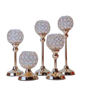 Candelabro de diseño de cristal para decoración del hogar, soporte de vela brillante para interior y exterior, votivo - Product Image 1