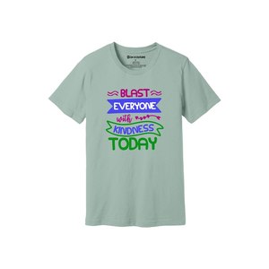 Thèmes de gentillesse imprimer 100% t-shirt en tissu de coton 160-180 à lourd GSM 12 couleurs disponibles Personnalisé votre propre conception et placement - Product Image 2