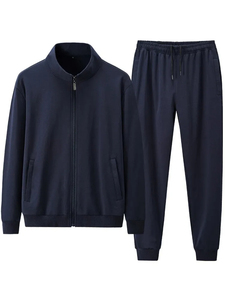 Trajes deportivos de algodón 100% para mujer, sudadera con estampado sólido, chándal para invierno para actividades al aire libre - Product Image 5