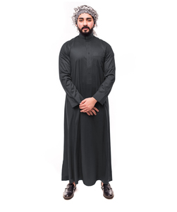 เสื้อคลุมชายสไตล์อาหรับ, เสื้อคลุมคอกลมแขนยาวสำหรับสุภาพบุรุษ - Product Image 4