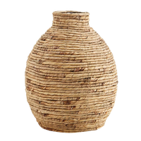 Vase à fleurs en jacinthe d'eau Artisanat fabriqué au Vietnam Matériau écologique pour la décoration intérieure Vente en gros