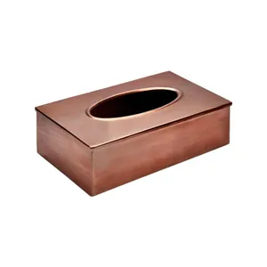 High Quality Customized <b>Tissue</b> Box Holder Premium Look Metal <b>Tissue</b> Box for Hotel Caffe Table Top Restaurant Decor Napkin Usage - Product Image 3