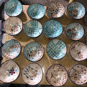 Cuenco de coco con concha incrustada para la madre de la perla, recipiente para llaves, mesa de entrada, contenedor de dulces, soporte para frutos secos, venta al por mayor - Product Image 1