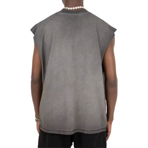 Logo personnalisé Débardeurs Vente en gros Gym Débardeur Hommes Casual PRINT Summer XXL OEM Anti Vest Style Sportswear Pattern Hooded Wear Neck - Product Image 2