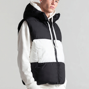 Gilet matelassé imprimé pour homme, fermeture éclair, veste chaude d'hiver, gilet matelassé épais pour homme, vêtements d'hiver épais pour homme - Product Image 2