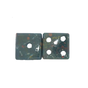 Dés en pierre de haute qualité D6 Cube en pierre de sang Pierre précieuse naturelle Cristal Dés D6 Gravés en points Ensemble de dés personnalisé Viking Grossiste - Product Image 4