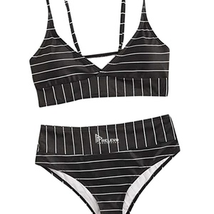 Maillot de bain deux pièces pour femmes, ensemble bikini à bretelles réglables, tissu doux, vêtements de plage pour fête au bord de la piscine et vacances d'été - Product Image 1