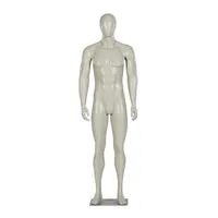 Mannequins Noirs de Vitrine Homme Corps Entier, Modèle Sportif à Muscles Artificiels pour Magasin de Vêtements