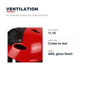 Roter ABS Wassersport-Helm V-Typ Geschlitzter Sicherheitshelm mit Visier 6 oder 12 Aufhängungspunkte für Surfen Kajak - Product Image 3