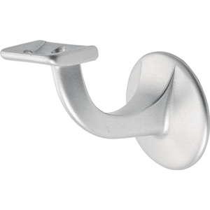 HERMETA Aluminum <b>Handrail</b> Bracket Silver Anodized <b>Wall</b> Plate Diameter 56mm Straight Support Model 3503 - Product Image 1