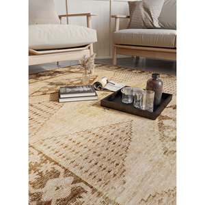 Tapis en laine noué à la main Erbe Green, motif géométrique, tapis de salon, tapis rectangulaire pour couloir, décoration, taille 9x12 - RGS-1501 - Product Image 5