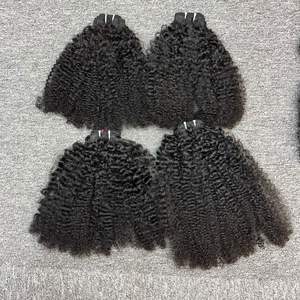 Meilleure vente Kinky Curly in Weft, grand stock de cheveux vierges de qualité supérieure 100% cheveux vierges, cheveux bruts vietnamiens - Product Image 1