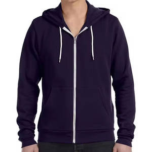 Venta al por mayor personalizada Zip Up Streetwear cremallera doble cremallera Polar peso pesado Sudadera con capucha hombres sudaderas con capucha - Product Image 1