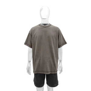 Camisetas de algodón lavado al ácido para hombre proveedor de fábrica al por mayor camiseta vintage de manga corta en blanco OEM ODM Etiqueta Privada Logotipo de impresión a granel - Product Image 6