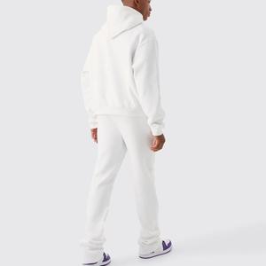 ชุดวอร์มผ้าฟลีซสีพื้นสำหรับผู้ชาย พิมพ์ลายสำหรับฤดูหนาว ระบายอากาศได้ดี มีกระเป๋าข้าง รับผลิตแบบ OEM พร้อมสกรีนโลโก้ตามสั่ง - Product Image 6