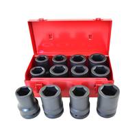 Jeu de clés à douille à chocs profonds 3/4 de qualité supérieure, robuste, personnalisable OEM, fabriqué à Taïwan, 9 pièces, boîte/étui à outils pour réparation automobile