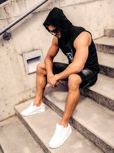 Nouveau débardeur à capuche personnalisé pour homme, idéal pour l'entraînement, la musculation et la gym - Product Image 4