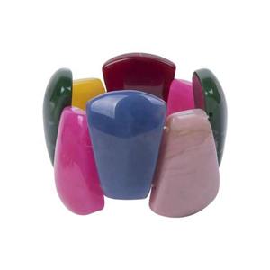 Summer Season Trending Jade-Coloured <b>Stretch</b> Resin <b>Bracelet</b> Model Pattern Style Fashionable Crafted Accessory - Product Image 4